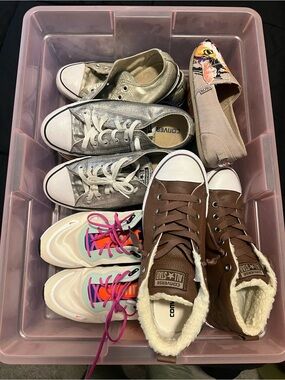 Mixed Shoe Lot with Metallic, Brown, Pink & Multicolor Styles